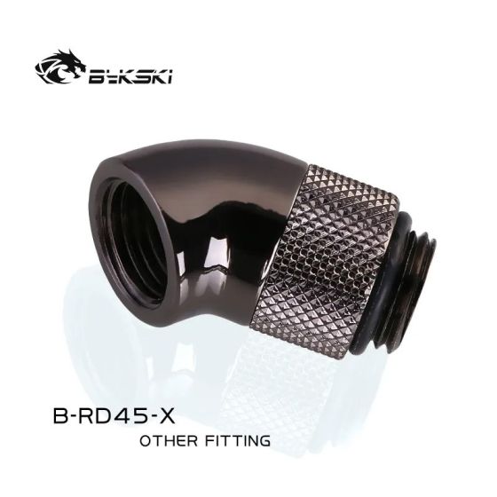 Bykski Adaptateur 45° Rotatif - Anthracite (B-RD45-X)