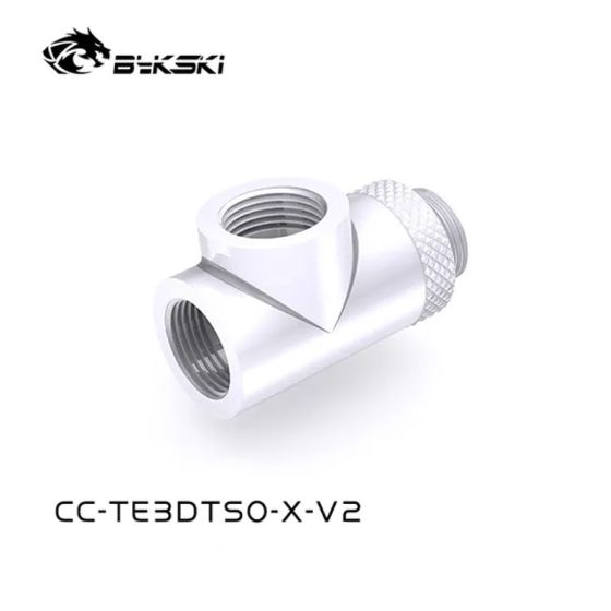 Bykski Adaptateur 3 voies Rotatif 1M-2F - Blanc (CC-TE3DTSO-X-V2)