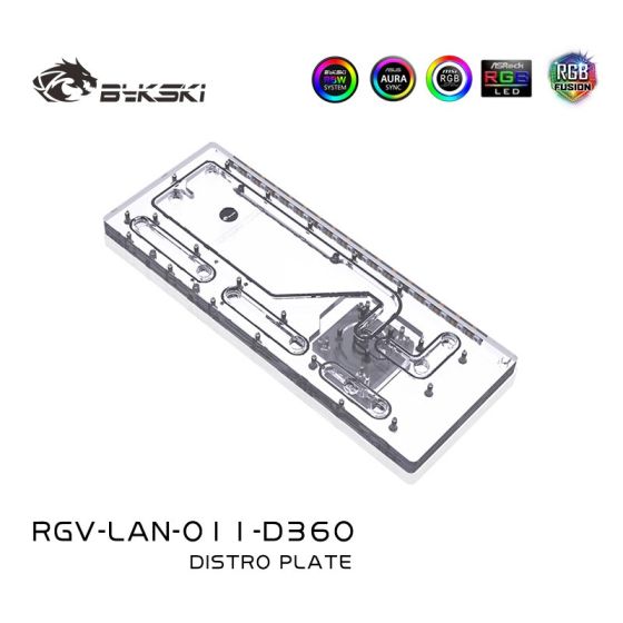 Bykski Distro Plate pour boîtier LIAN LI O11 Dynamic (RGV-LAN-O11-D360) avec pompe DCC