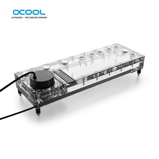 Alphacool Core Distro Plate 360 avec pompe VPP Apex à gauche