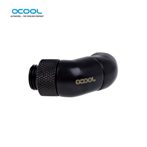 Alphacool Adaptateur Rotatif Double-45° - Noir