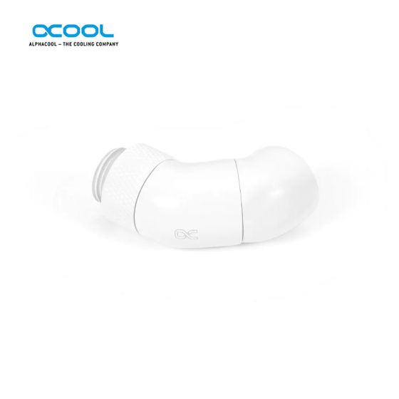 Alphacool Adaptateur Rotatif Double-45° - Blanc