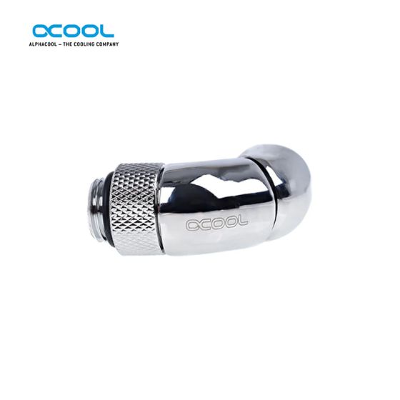 Alphacool Adaptateur Rotatif Double-45° - Chrome