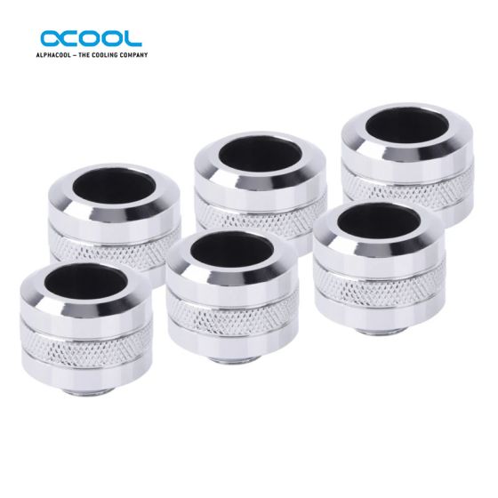 Alphacool Eiszapfen PRO - Embouts pour tubes durs 16mm - Chrome - boîte de 6