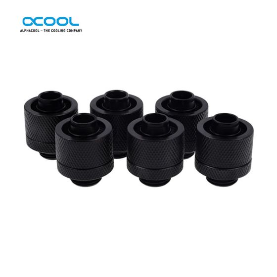Alphacool Embouts pour tubes souples 16/10mm - Noir - boîte de 6