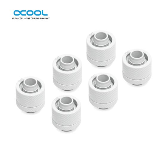 Alphacool Embouts pour tubes souples 16/10mm - Blanc - boîte de 6