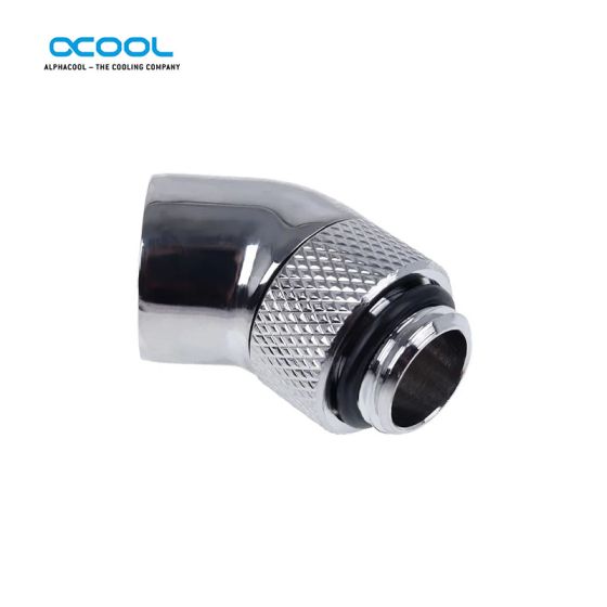 Alphacool - Adaptateur 45° rotatif - Chrome