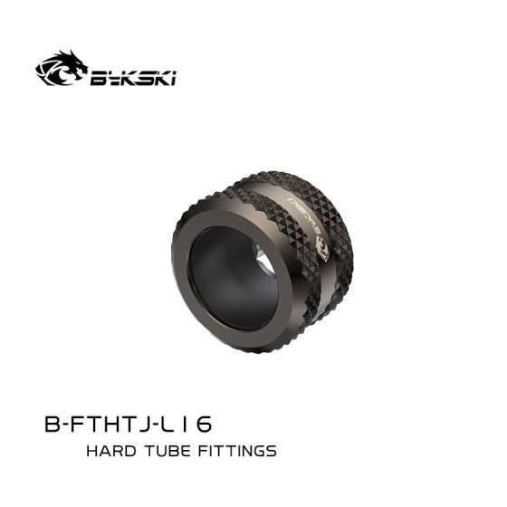 Bykski Embouts pour tubes durs 16mm - Anthracite (B-FTHTJ-L16)