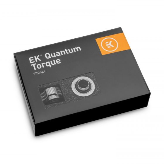 EK-Quantum Torque 6-Pack HDC 14 - Embouts pour tubes durs 14mm - Nickel Noir - Pack de 6