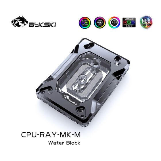 Bykski Waterblock CPU pour AMD  - Noir/Plexi (CPU-RAY-MK-M)