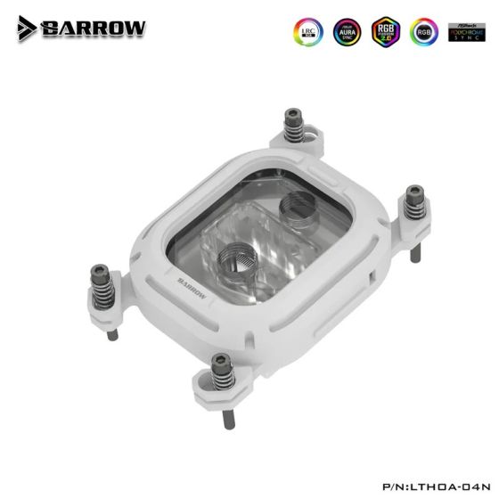 Barrow Waterblock CPU Kepler Series pour AMD - LTHOA-04N Blanc ARGB