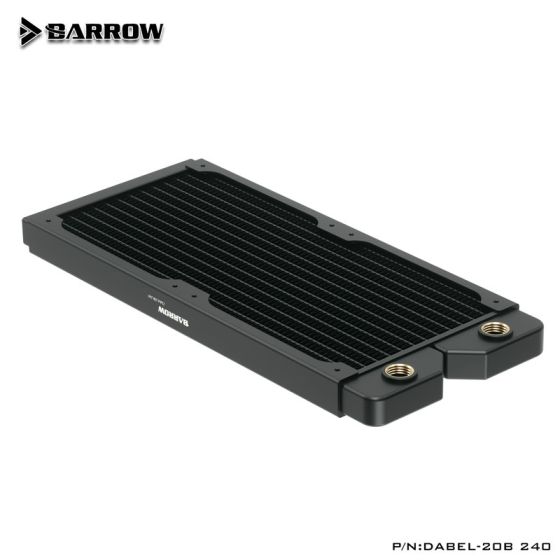 Barrow Radiateur 240mm ultra-fin - 20mm d'épaisseur - Dabel-20b - Noir