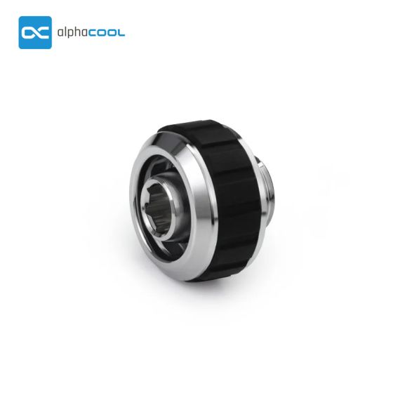Alphacool Apex Grip - Embouts pour tubes souples 16/10mm - Chrome