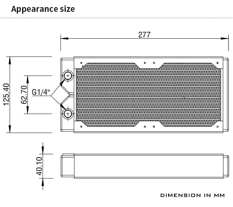 Barrow Radiateur 240-40mm Dabel-40b_7