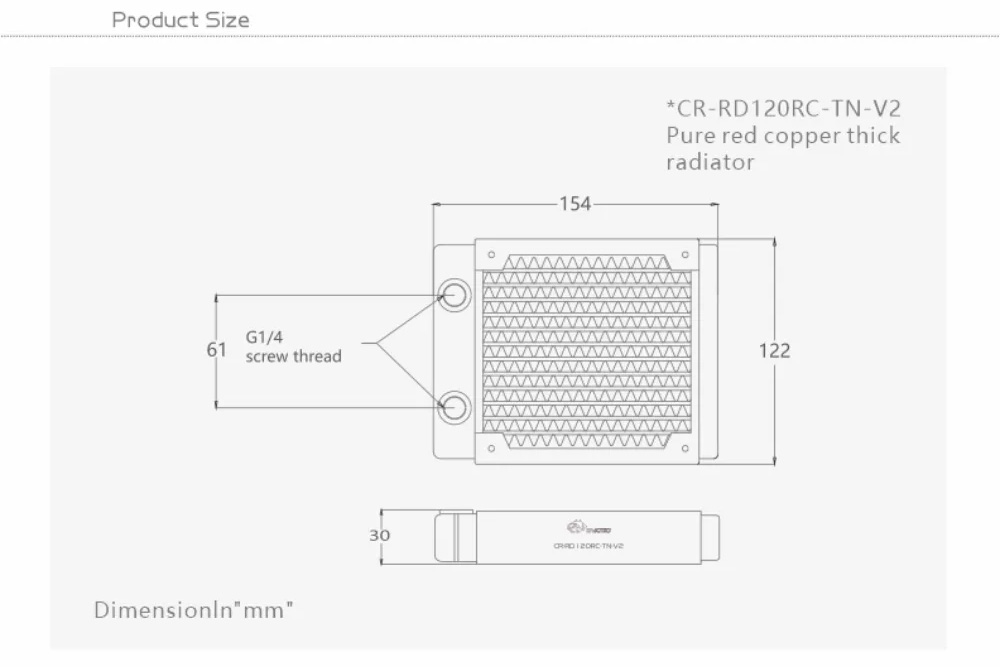 Bykski Radiateur 120mm (CR-RD120RC-TN-V2)_2