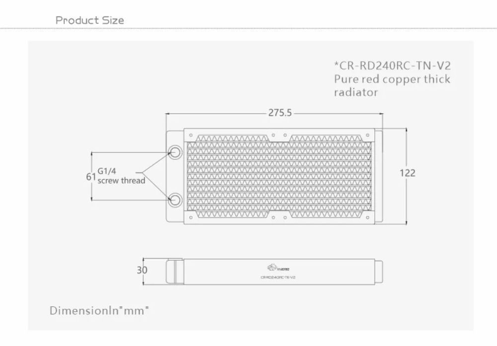 Bykski Radiateur 240-30mm (CR-RD240RC-TN-V2)_1