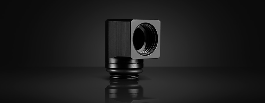 EK-Quantum - Micro-adaptateur 90° Rotatif - Noir